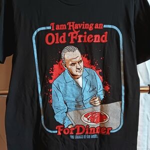 Silence of the Lambs Graphic Black Tshirt Adult Size: M